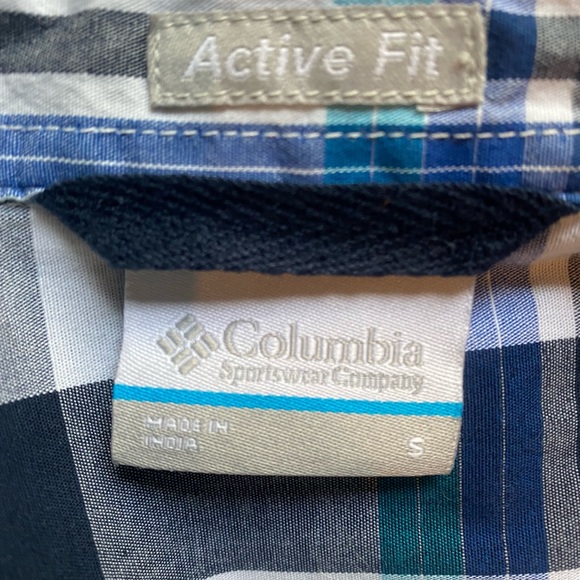 Columbia Active Fit Plaid Button-Front Short Sleeve Shirt - Picture 4 of 5